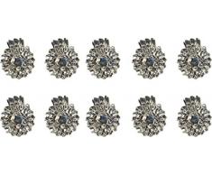 Riffelmacher & Weinberger Noël Décorations Bougeoir de Noël – Diamètre 15 mm, Argenté, Lot de 10