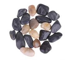 Healifty Galets décoratifs naturels polis de Roche de rivière pour Aquariums réservoir de Poissons réservoir de Fleurs Pavage Bricolage Accessoires