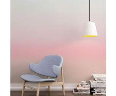 Papier peint 3D mural style nordique papier peint fille coeur princesse poudre chambre mur moderne dégradé gradient papier peint rose ins200cm×140cm