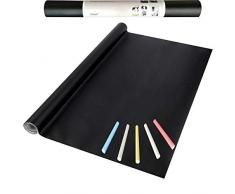 Eachgoo Adhésif Tableau Noir Sticker Ardoise Autocollant Mural Papier 44.5 x 210cm à 5 craies