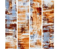 murando Papier Peint Adhésif PURO 10 m sans repetition Mural Décoration Feuille Autocollante Stickers XXL Poster Tableaux Muraux Tapisserie Photo Trompe l'oeil orange bleu beton f-C-0238-j-a