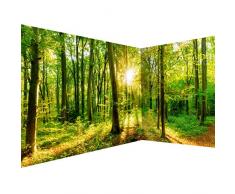 decomonkey | Papier peint intissé Revetement Panoramique Mural Foret 550x250 cm Trompe l oeil | Déco Tableaux Muraux Photo Nature