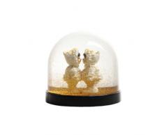 &Klevering Boule à Neige à secouer Amusante de Haute qualité avec Un Esquimau et des Paillettes dorées 8 x Ø 8.5 cm