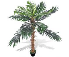 Festnight Palmier Artificiel Plastique avec Pot 140 cm