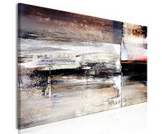 murando Impression sur Toile intissee Abstrait 150x50 cm Tableau Tableaux Decoration Murale Photo Image Artistique Photographie Graphique 1 Partie Gris Beige Noir a-A-0432-b-a