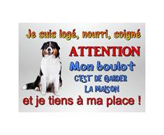 plaque attention chien berger australien en métal 29 x 20 cm env réf 51