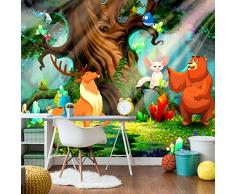 murando - Papier peint intissé La chambre de l''''enfant 350x256 cm - Trompe l oeil - Tableaux muraux – Déco – XXL - pour enfants Forest Foret Animal Cerf e-C-0053-a-a'''