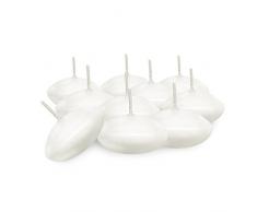 Gosear Bougies Flottantes Lot de 24 Bougies Flottantes pour Mariage Anniversaire Fête Décoratif Blanc