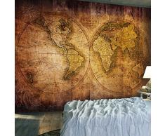 Papier peint intissé 250x175 cm - 3 couleurs au choix - Top vente - Papier peint - Tableaux muraux déco XXL - carte du monde k-A-0019-a-c