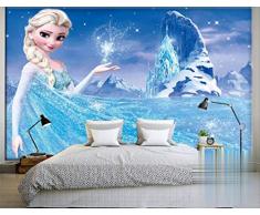 Frozen Cartoon Papier Peint Fresque Reine Des Neiges Elsa Animal Monde Tv Canapé Enfants Chambre Salon Café Fond (H) 200 * (W) 140cm un