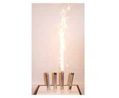 Lot 4 Artifice Fontaine des Glaces Bougie Fête Anniversaire 9,5cm K1 F1 Argenté