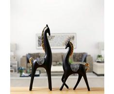 Statuette,Décoration Maison, Style Animal, Cheval Noir À Succès, Sculpture Art Déco, Statue Statuette Figurines Statues Sculptures, Pour Une Salle De Séjour Décoration Mobilier De Bureau Bibliot