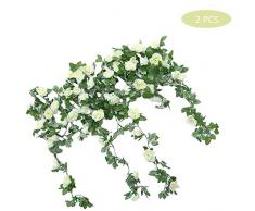 Fleurs artificielles guirlande inherited,2 fleurs artificielles,guirlandes de roses artificielles,Fait à la Main Rose,Décor de Maison Bureau fleurs pour hôtel,mariage,maison,fête,décoration de jardin