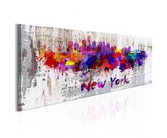 murando Impression sur toile intissee 135x45 cm 1 piece tableau tableaux decoration murale photo image artistique photographie graphique abstraction abstrait New York Paysages urbains villes City d-B-0047-b-a