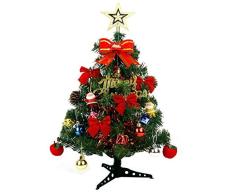 Touchmark Arbre de Noël décoré, Table Top Arbre de Noël Mini Sapin de Noël Petit Pin situé dans Le Bureau Noël Ornements,60cm,Couleur aléatoire