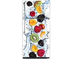 Sticker autocollant frigo Multifruits Eau 70x170cm SAEFR1033 (Fond Blanc)
