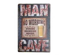 Youyun Vintage Métal Poster Bière Pancarte publicitaire Décor pour café Bar Pub Home 30 x 20 cm, 4