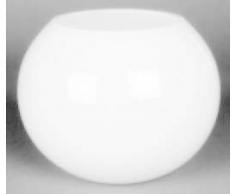 Oberstdorfer Glashütte Grand Vase à Boule en Verre soufflé a la Bouche Blanc Hauteur env. 24 cm diamètre cm 30 cm, Ouverture de la cuve env. 17 cm