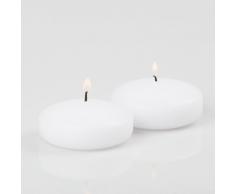 Richland Lot de 12 Bougies Flottantes de 7.6 cm, Blanches