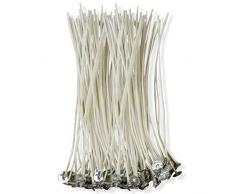 CZ Store®-✮Marque Française✮-Mèche Bougie-✮✮Garantie A Vie✮✮-Mèche pour Bougie 15 CM|Lot de 100 PCS|Meche Bougie Naturelle Coton 100% écologique-✮PDF Offert:Guide de Fabrication de Bougie parfumée