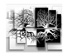 murando Papier peint intissé noir blanc 250x175 cm Décoration Murale XXL Poster Tableaux Muraux Tapisserie Photo Trompe l'oeil Abstrait 3D Arbre Love h-A-0089-a-a