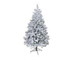 AUTOUR DE MINUIT 5SAP056FL Sapin Floque, PVC, Blanc, 65 x 65 x 120 cm