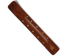 Bâton dencens en bois Attrap-Cendres/brûleur avec étoiles
