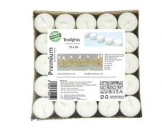 Premium Cire De Soja 7 Heures de Temps de Combustion Paquete de 75 Bougies in Coupe Transparente Lumières Bougies Chauffe-Plat Non Parfumées Lumières de la Nuit (Coupe Transparent)