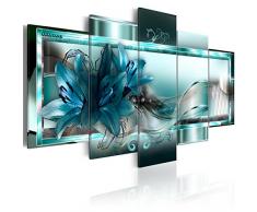 murando - Impression sur toile - 100x50 cm - 5 pieces - Image sur toile - Images - Photo - Tableau - motif Moderne - Décoration - tendu sur chassis - Fleurs abstraction abstrait b-C-0153-b-n