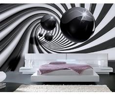 Papier Peint 3d Trompe L'oeil moderne bille noir 310cmX219cm