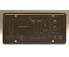 Celebrity Machines Batman - Bat-1 - Plaque d'immatriculation Américaine Métallique Embossée