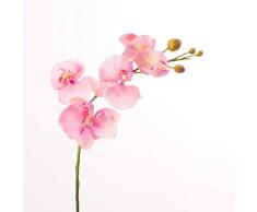 artplants.de Tige d’orchidée phalaenopsis en Tissu, Rose, 80cm - Orchidée Artificielle - Orchidée décorative