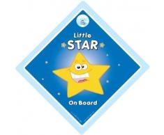 Little Star Panneau sur planche, voiture, bleu, Little Star sur Board, Little Star voiture Panneau, panneau bébéà bord, bébéà bord, panneau bébé, signe pour voiture, Maternité, Paternité, Sticker en vinyle, pare-chocs, signes pour voiture