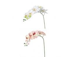 2 Branches Orchidée Papillon Fleur Artificielle Pour Décoration de Maison Mariage - 2 Couleurs