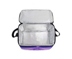 Use7 Sapin de Noël étoilé étoile Violet Isotherme Sac à déjeuner Sac fourre-Tout Cooler Lunch Box pour Pique-Nique d'école Femme Homme Enfants