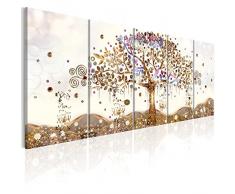 murando Impression sur Toile intissee Arbre Klimt 225x90 cm Impression sur Toile intissee Images Photo Tableau Motif Moderne Decoration tendu sur Chassis 5 Pieces Abstrait l-A-0009-b-n