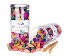 Yoaida Encens Cône, 240 Pcs Encens Aromathérapie Naturel Fumée Parfum Pince à épiler en bambou pour Brûleur Encens