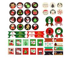 MKISHINE 396 Gommettes Noël,36 Feuilles Autocollants Noël Idéal pour Décorer Cadeau Noël,gommettes personnalisé pour Sac demballage Gommettes Scrapbooking Instax Mini Photo