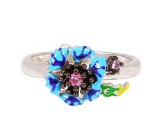 Yesiidor Chrysanthème Couleur Boucles doreilles Vintage Irrégulière Fleur Artificielle Cristal Incrustation Anneau Rond Banquet Bijoux Accessoires,# 8