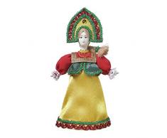 Poupée en Porcelaine Faite à la Main dans Un Costume Folklorique Traditionnel Russe 19 cm 06-22