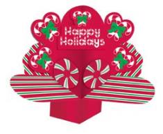 Centre de Table Noël Happy Holidays - Taille Unique - Décoration et Accessoires de fête, Animation Festive, Anniversaire, Mariage, événement, Jouet, Cotillon