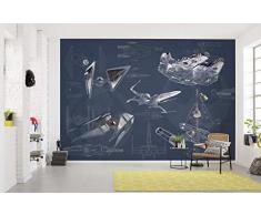 Komar Star Wars Papier peint photo non-tissé, intissé, Bleu, gris, 400 x 280 cm (Breite x Höhe), Bahnbreite 50 cm