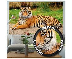 GREAT ART XXL Affiche – Tigre Majestueux – Décoration Murale Chat Chat Tigre Chat Sauvage Animaux Sauvages Gros Chat peintures murales Affiche Murale (140 x 100 cm)