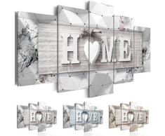 murando Impression sur Toile intissee 200x100 cm 5 Parties Tableau Tableaux Decoration Murale Photo Image Artistique Photographie Graphique Home Planche 3D m-C-0251-b-n 200x100 cm