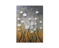 Wieco Art FL1091-5070 Morning Dancing Peinture abstraite sur toile 100% peint à la main, Moderne, Illustration, Décoration murale pour salon