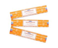 Satya Nag Champa Bâtons dencens Bois de santal, Lot de 3