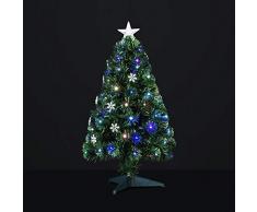 Féerie Lights et Christmas Sapin Vert 90 cm Lumineux Fibre Optique Vilnius