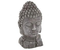 iDiffusion Statuette tête de Bouddha - H. 32 cm - Effet Bois