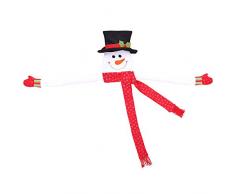 fangkuai-xmas Bonhomme De Neige Cimier De Sapin De Noël, Décorations Sapin De Noel, Rouge Écharpe, 34Cm (13.4")
