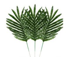 MINISTAR 12 pièces Feuilles de Palmier Fausses Feuilles Tropicales Feuilles artificielles décoration Faux Monstera Feuilles Tropicales